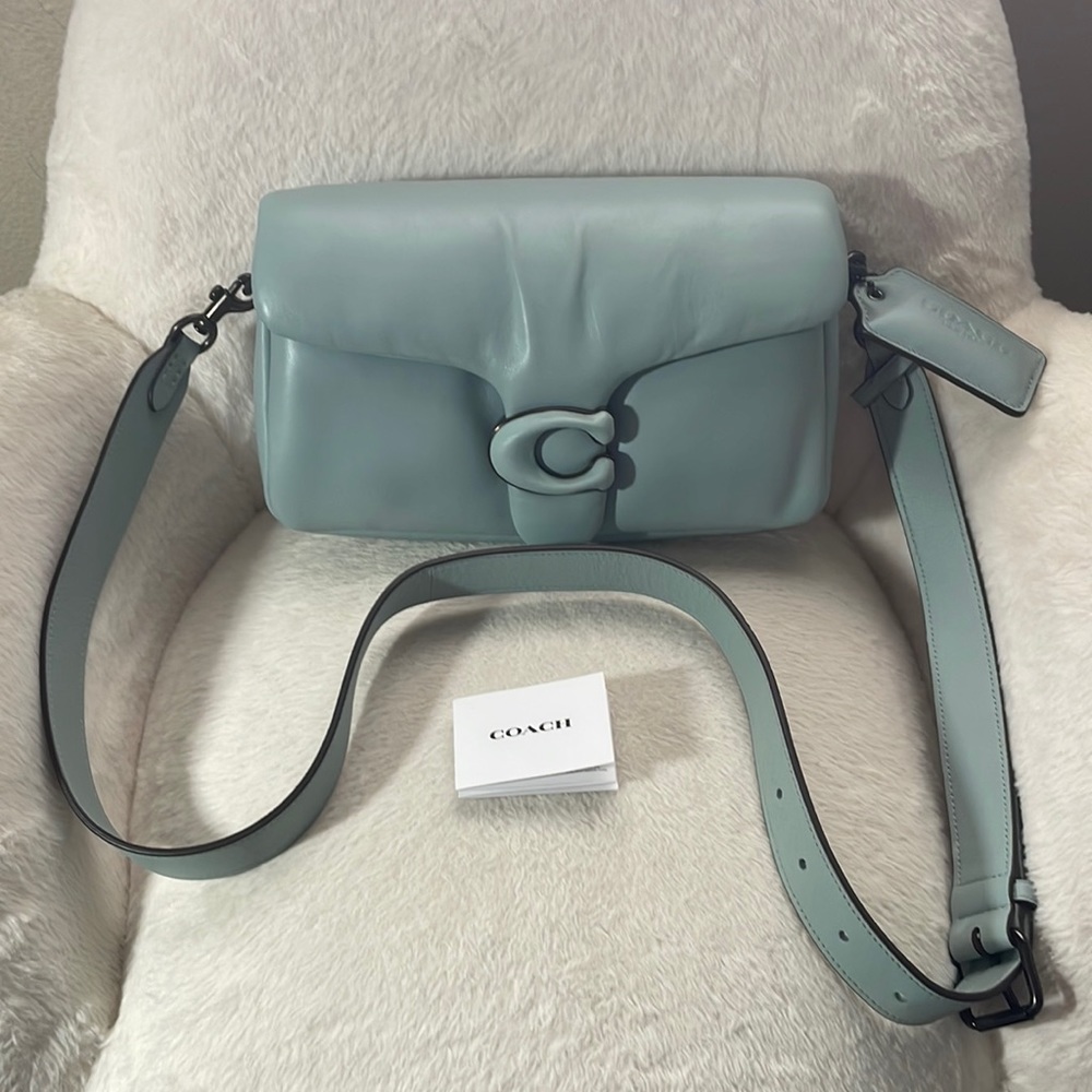 Coach Crossbody Bag Light Blue Pillow Tabby